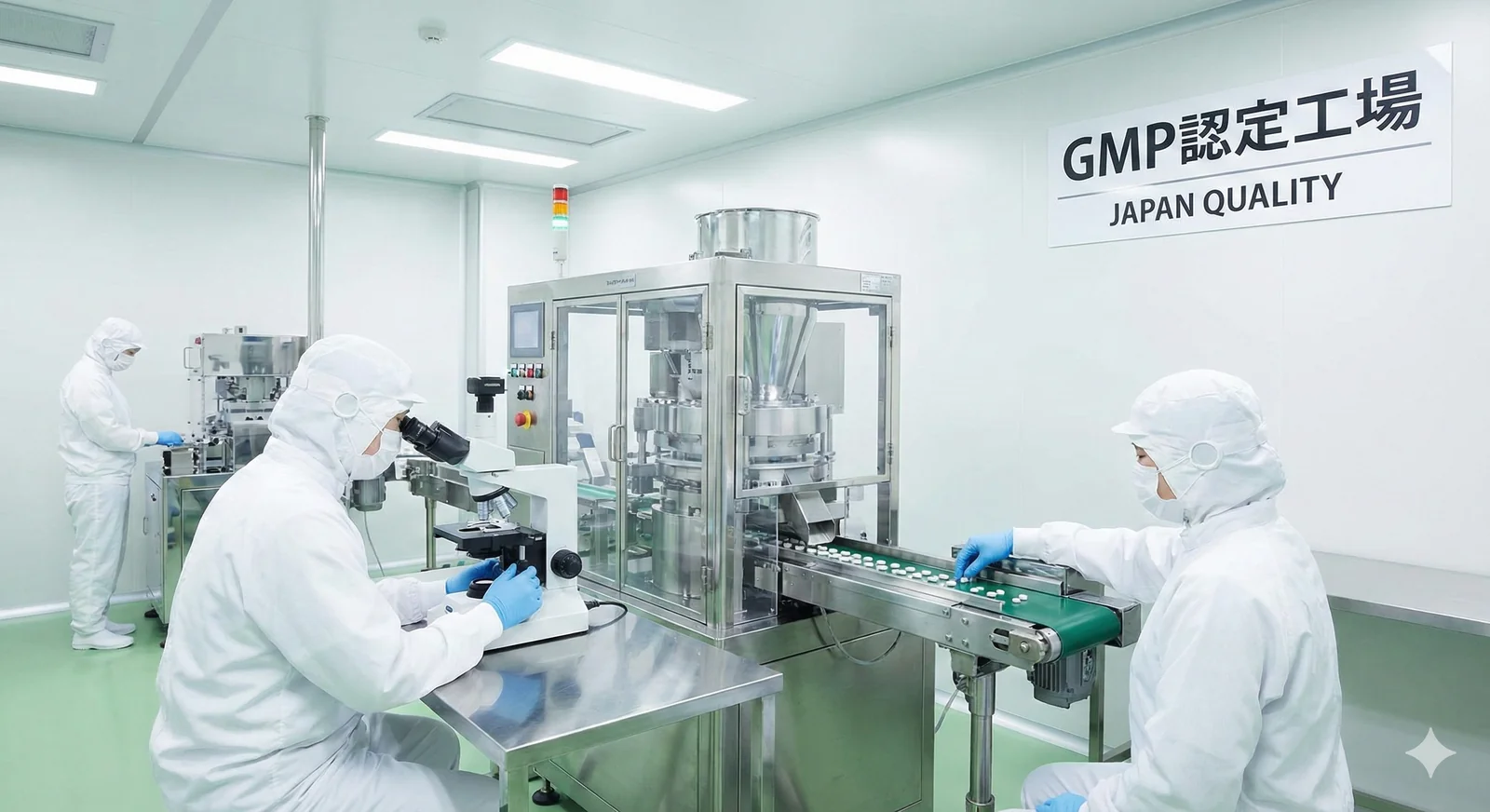 GMP認定工場での製造風景